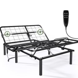 Marsail Base de cama ajustable individual XL con 4 opciones de altura, inclinación independiente de cabeza y pie, 