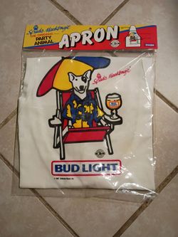 Spuds MacKenzie Bud Light Apron Vintage 1987