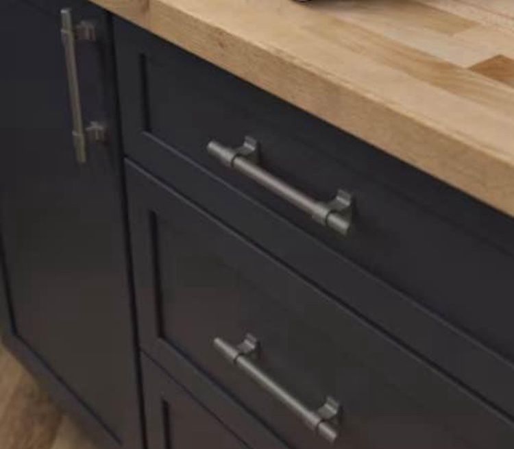 NEW FACTORY SEALED - 23 - *Gorgeous* Remodel Upgraded Brainerd Industrial Bar cabinet dresser drawer pull pulls handles Satin Nickel Matte