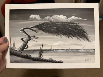 Aruban Divi Divi Tree Painting