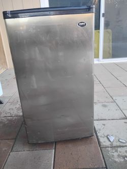 Sanyo Stainless Steel Mini Fridge..