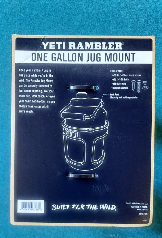 Yeti Rambler One Gallon Jug Mount Brand-New in Package w/ Hardware