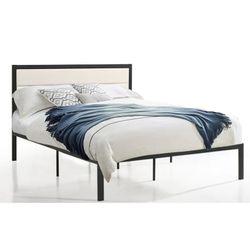 BRAND NEW COMPLETE Belle Isle Furniture Highland Modern Velvet Low Profile Upholstered Bed Full