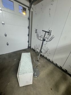 Shoe rack and white cabinet