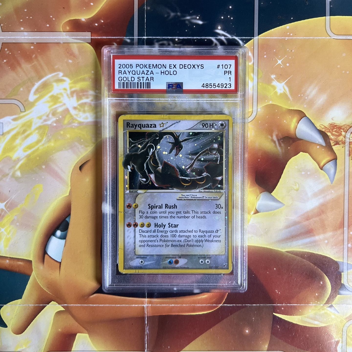 pokemon card rayquaza gold star PSA 1 for Sale in Riverside, CA Rayquaza Gold Star 107/107 (Graded)