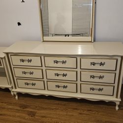 Dresser And Nightstand  And Mirror 