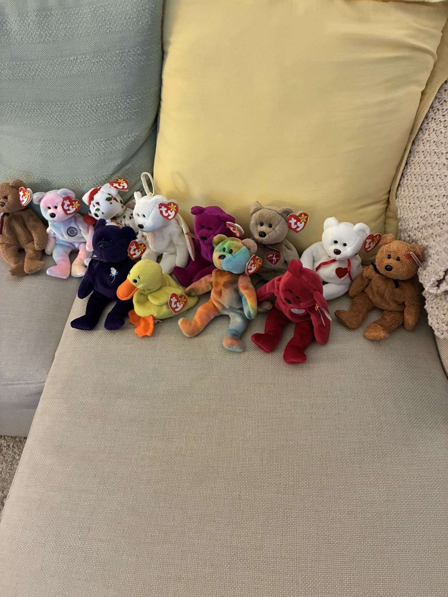 13 Collectible Ty Bear Beanie Babies w/Tags