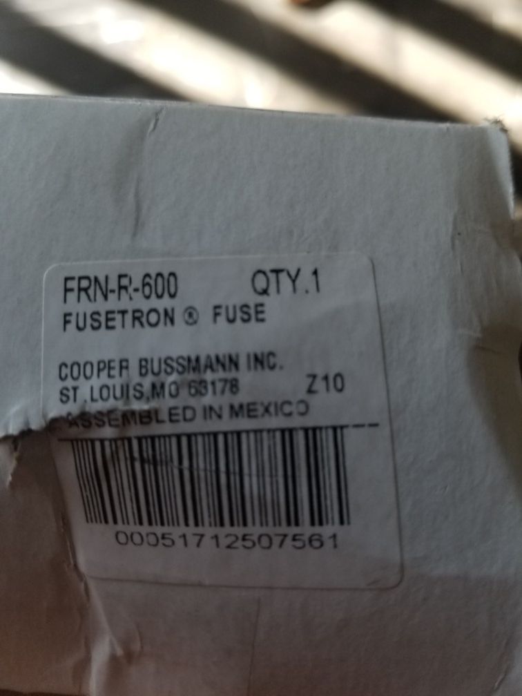 Fusetron fen-r-600 fuse