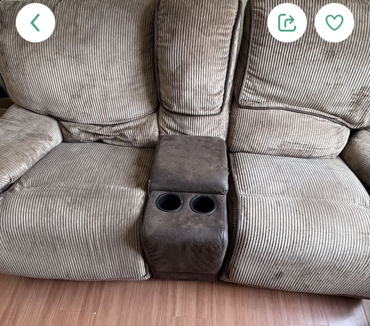Double Reclining Love Seat With Middle