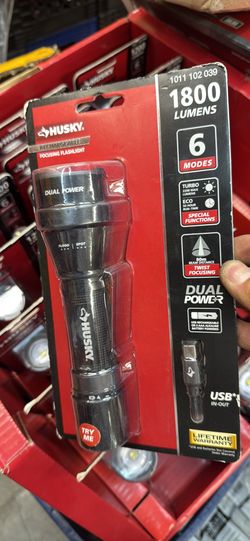 Husky 1800 lumen flashlight
