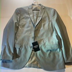 BooHooMan MAN Suit - Gray Color - Coat,  And Pants- Great Condition - The coat is a 42
