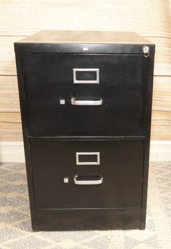 Hon - 2 Drawer Big File Cabinet with File-Folder Dividers, Rails and Key