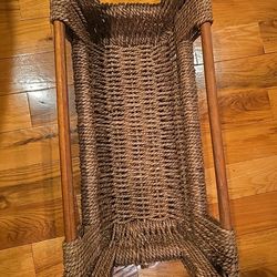Large Rectangular Wicker Basket Brown