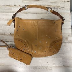 COACH Tan Purse & Wristlet 