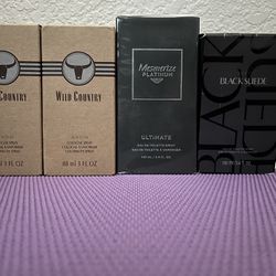 Wild Country, Black Suede, Mesmerize Cologne  