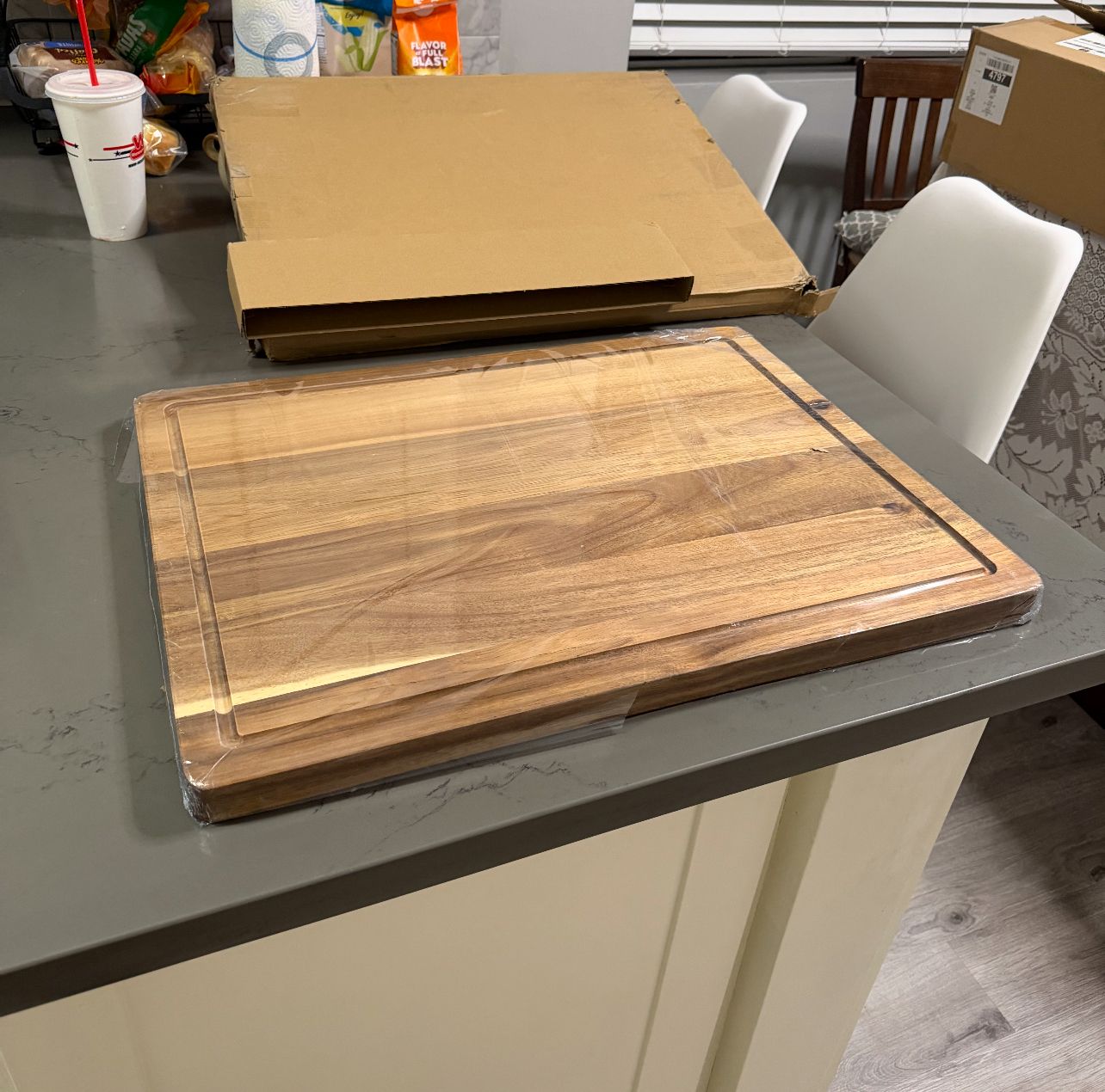 XX-Large Acacia Wood Cutting Board for Kitchen, 24x18x1.2 Inch