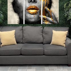 Charcoal Couch (Free Delivery 🚚) 