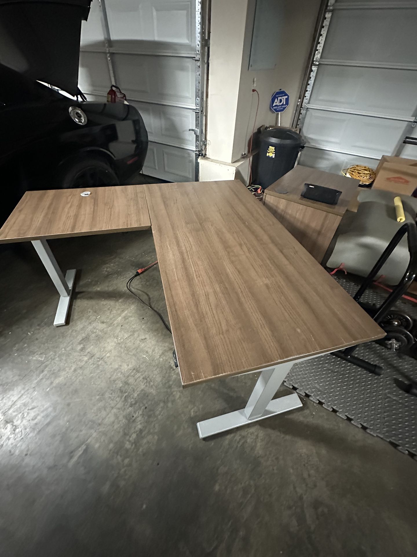 standing oak desk
