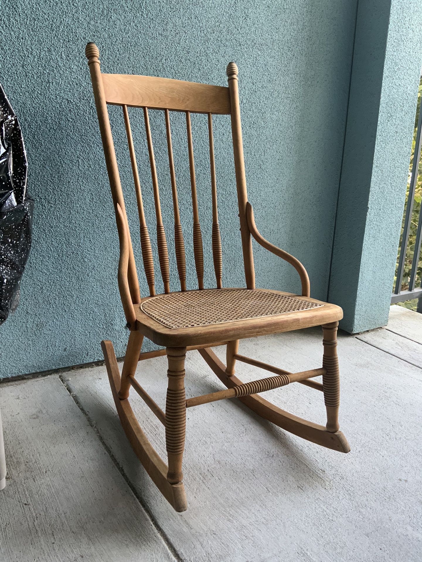 High Back Cane Rocking Chair