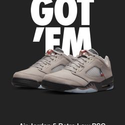Men’s Air Jordan PSG 5s Low 100% Authentic 