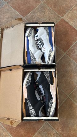 Vintage Jordan’s (2001) true blue & black cement 3s size 12.5 men