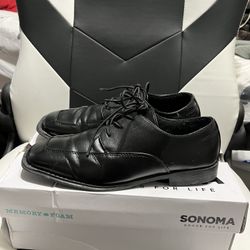 BLACK SONOMA BOYS DRESS SHOES