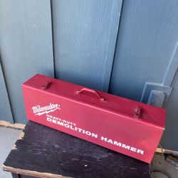 Milwaukee 32x11x7” Heavy-Duty Demolition Hammer metal carrying CASE ONLY