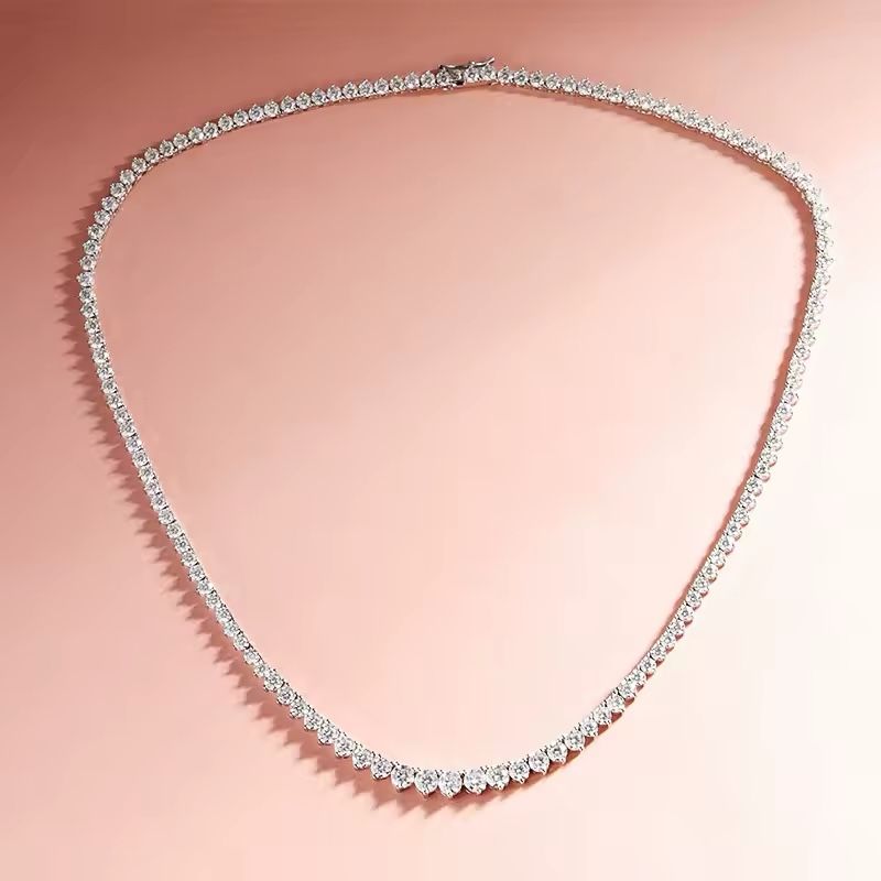 Moissanite Tennis Necklace for Women and Men Sparkling Full Diamond Luxury Jewelry