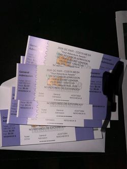 OC Fair tickets! Last weekend!!
