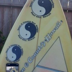 Town and Country Hawaii T&C Surfboard 1980