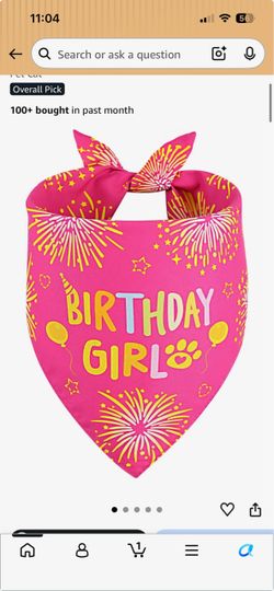 Birthday Girl Pet Bandana