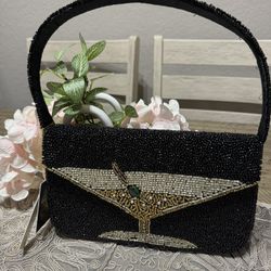 Viral Martini w/Olive Beaded Shoulder Bag NWT