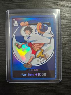 2026 One Piece Dodgers Monkey D Luffy Promo Card