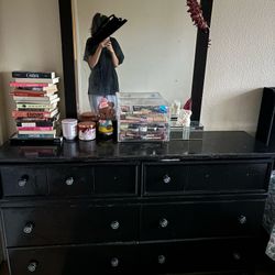 FREE BLACK WARDROBE / TABLE / VANITY / DRESSER