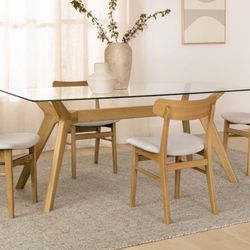 New In Box Article, Emmer Oak Dining Table for 6 SKU22870