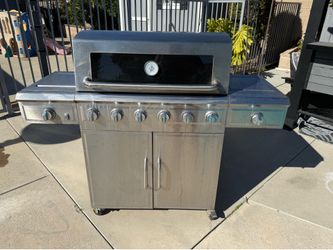 Barbecue BBQ 6 Burner Natural Gas (Not Propane) With 2 Side Burner