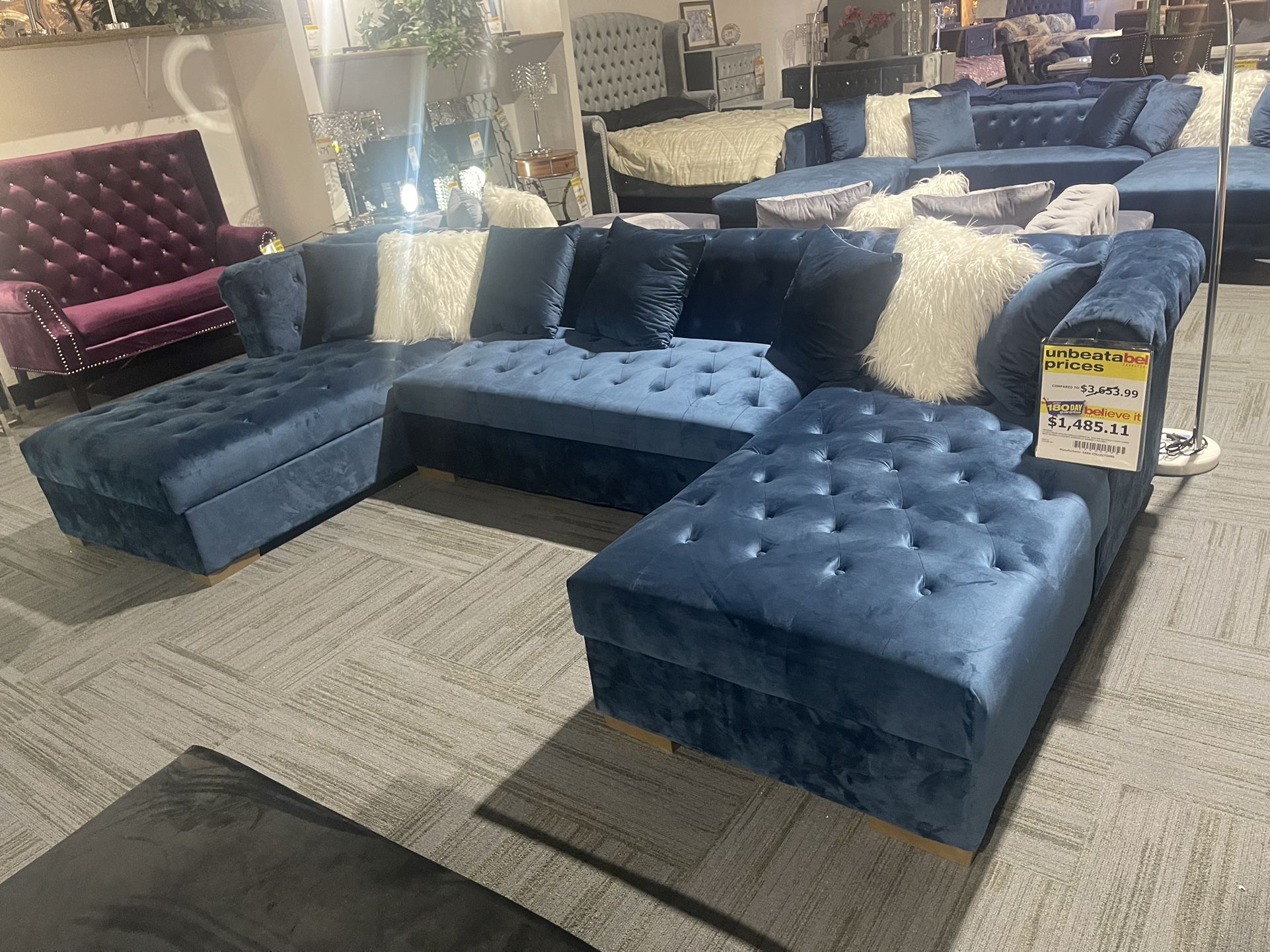 Blue Sectional