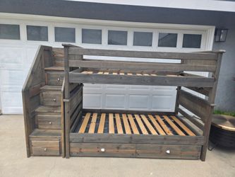 Bunk bed with trundle and storage