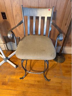 Tall metal chair