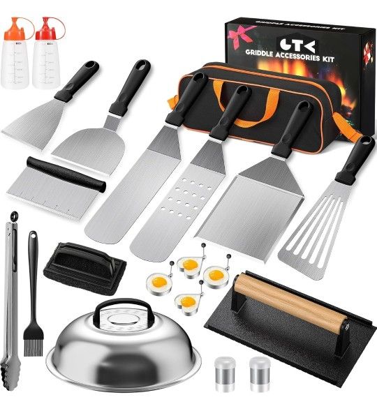 Leteuke Griddle Accessories Kit for Blackstone, 22 Pcs Flat Top Grill Accessories Set for Camp Chef,