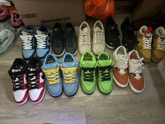 Size 11 Shoe Lot, Nike, Hoka, Jordan, Sb Dunk, Powerpuffs