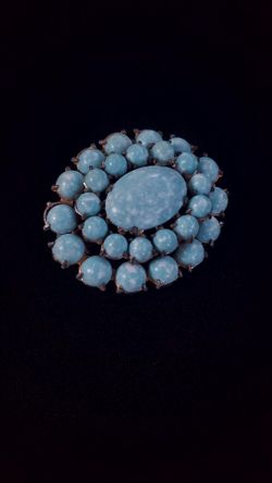 Vintage Brooch Turquoise In Color