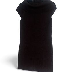 Dark Brown Cowl Neck Sweater Dress