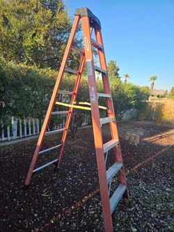 8 ft. Fiberglass Step Ladder (12 ft. Reach Height) with 300 lb. Load Capacity Type IA Duty Rating