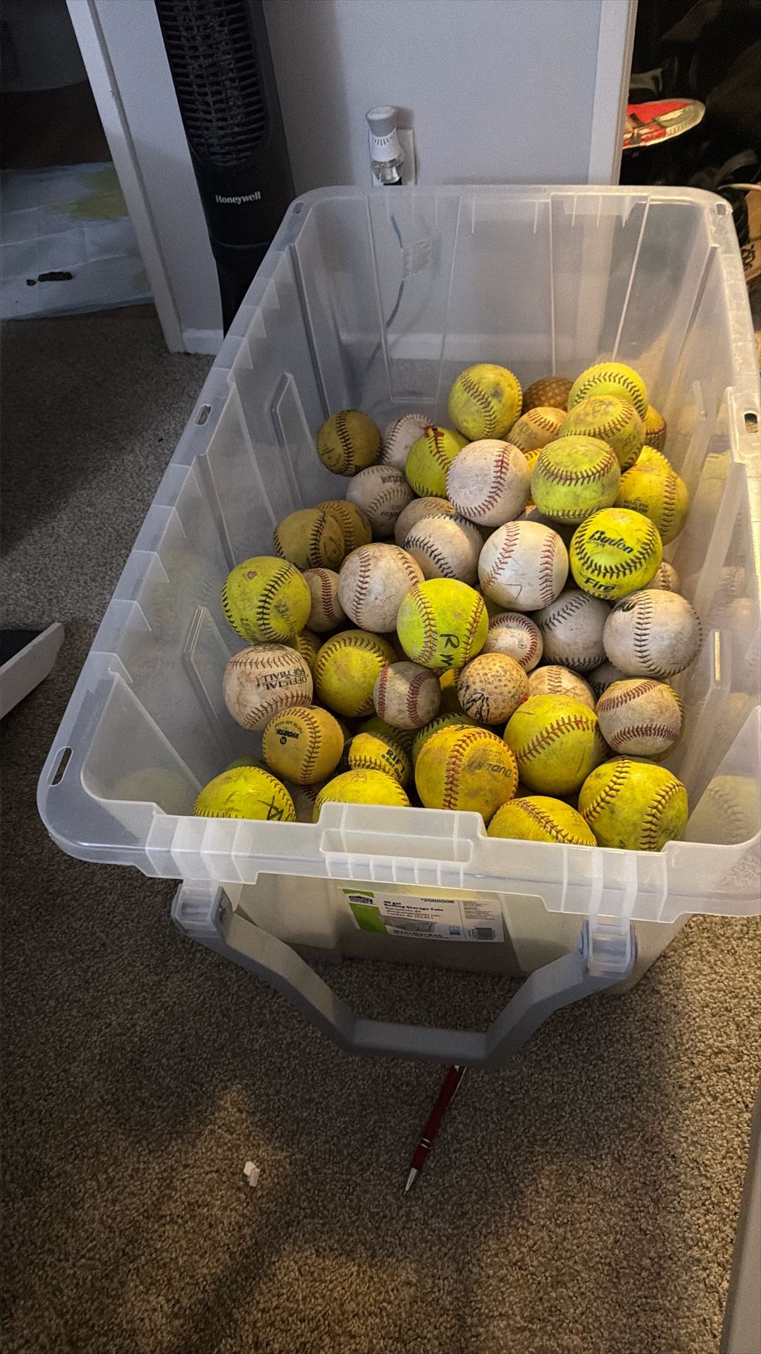 USED Used 12” softball and Used 8”dimpled baseballs