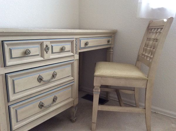 Dixie Furniture French Provincial Desk And Twin Headboard Matching Lamp For Sale In Littleton Co Offerup