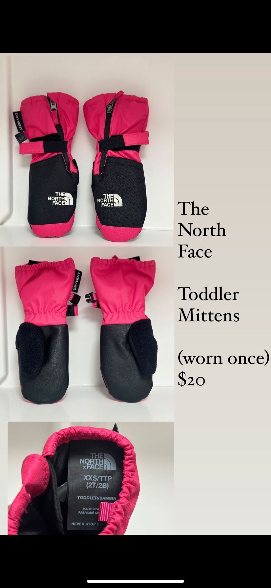 The north face toddler mittens