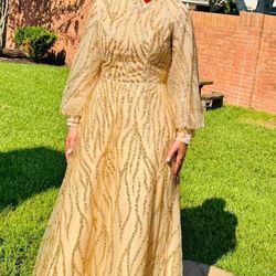 Gold Sequin Dress 