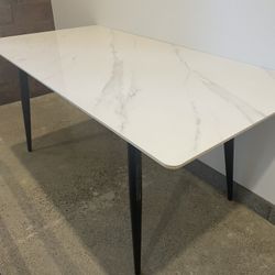 Dining Table Desk Real Marble Top