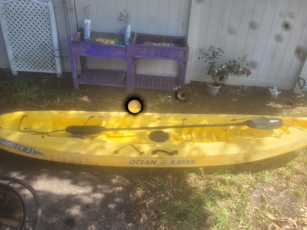 2 Scrambler XL Ocean Kayaks With Paddles 